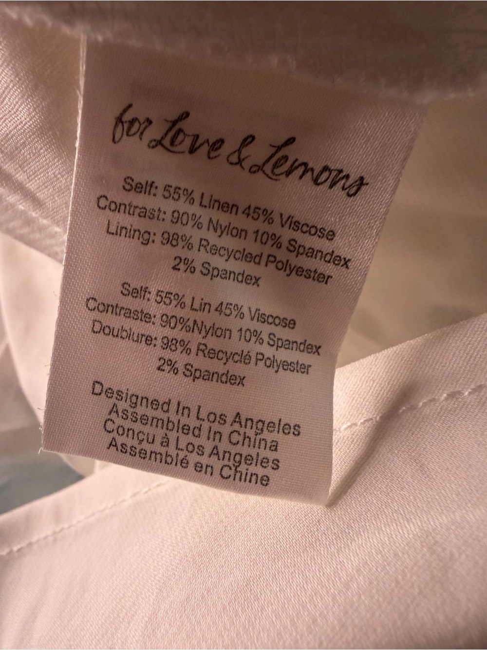 For Love & Lemons Becca Eyelet Mini Dress White Size XS - Picture 7 of 8